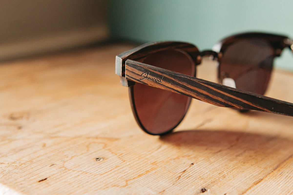 Shwood Eugene Striped Ebony
