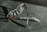 Shwood Quimby 50mm Distressed Dark Walnut & Matte Grey